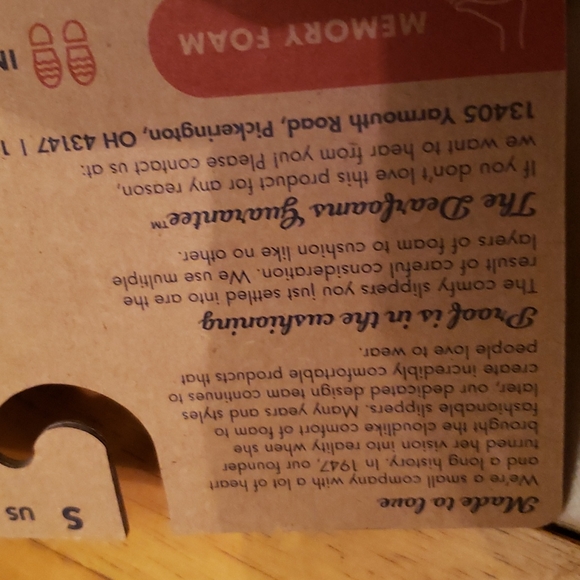 New with tags, Dearfoam Slippers, Women's size small (5-6) - Picture 3 of 6